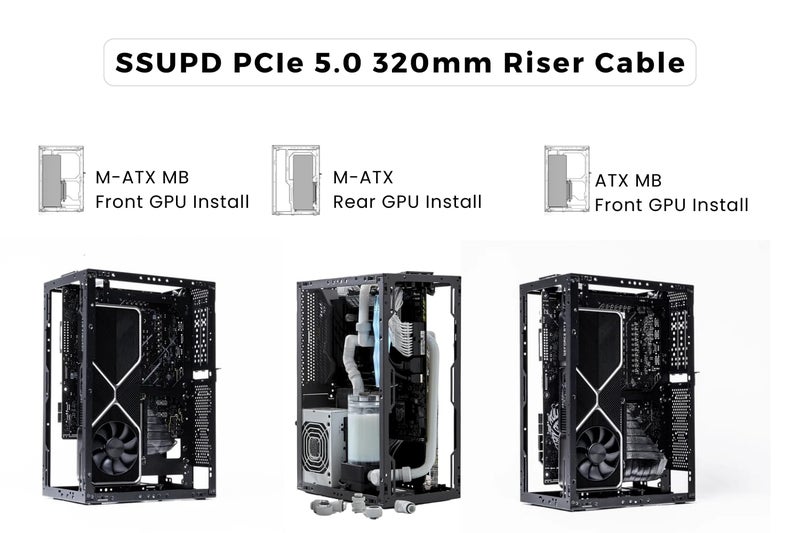 SSUPD PCIe 5.0 x16 Riser Cable 200 mm – 32 GT/s Transmission, 64 GB/s (256 Gbps) Bandwidth – GPU RTX 5090/5080 & RX 9070 XT & ITX Case Ready - Image 4